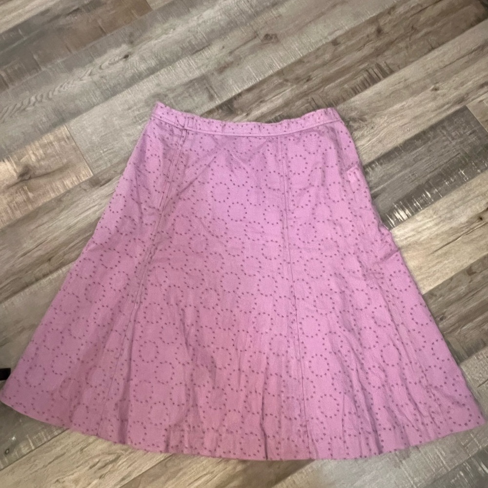Marc Jacobs pink A-Line Skirt with circle design, zipper, fully lined - Picture 6 of 10